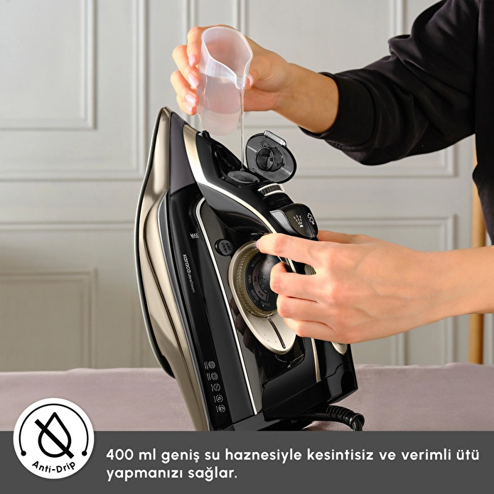 Karaca Vantuz Ultrasteam Buharlı Ütü Black Gold