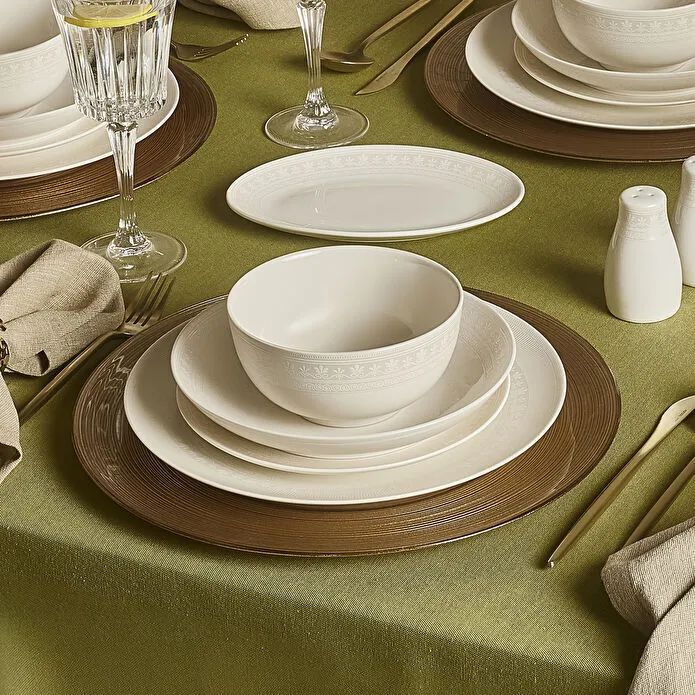 Karaca Forever Bone Artiste 53 Parça 12 Kişilik Yemek Takımı