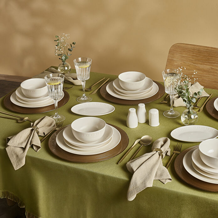 Karaca Forever Bone Artiste 53 Parça 12 Kişilik Yemek Takımı 