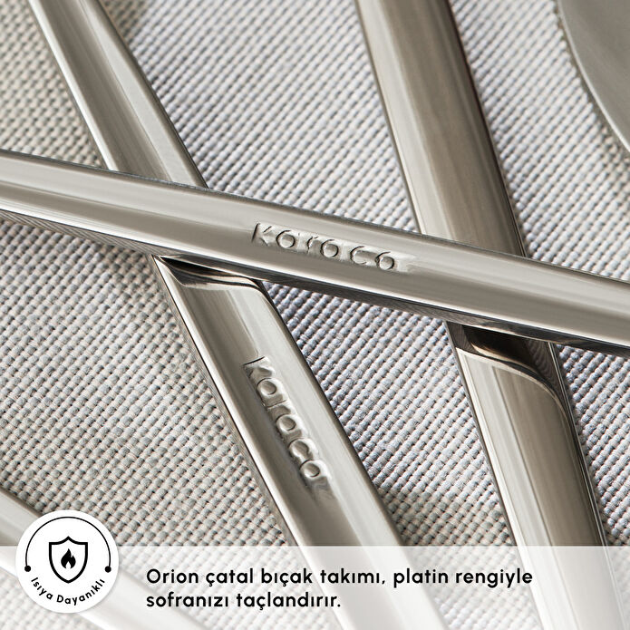 Karaca Orion Platin 6 Kişilik 30 Parça Çatal Kaşık Bıçak Takımı