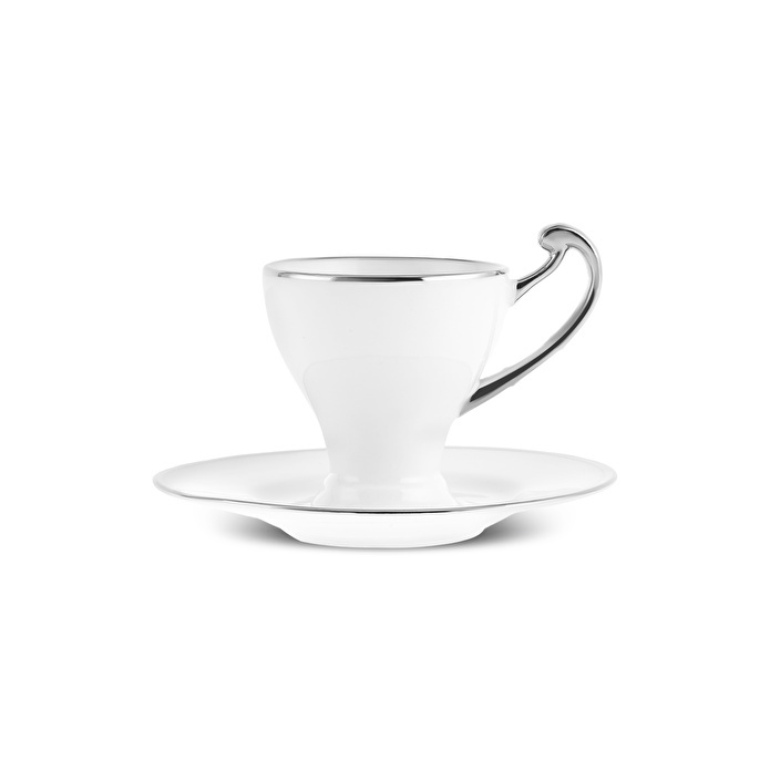 Karaca Serpil 6 Kişilik Kahve Fincan Takımı Platin 100 ml