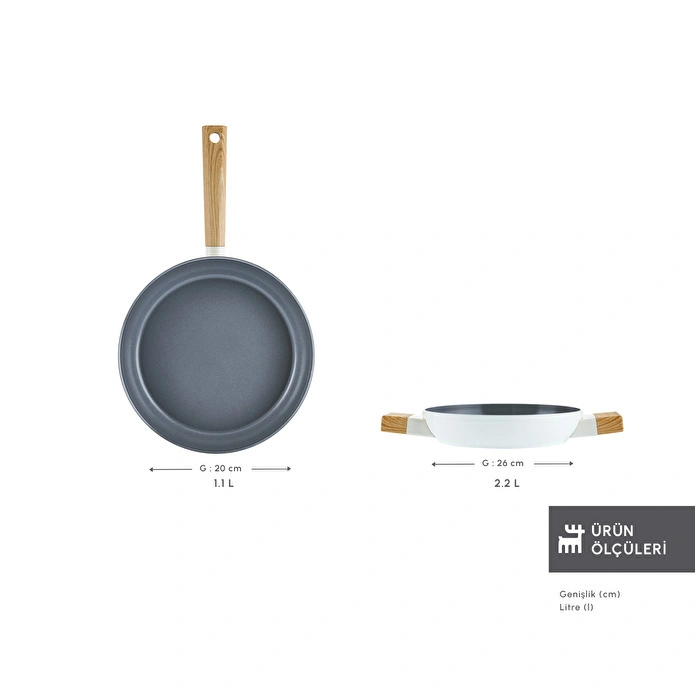 Karaca x Refika Swiss Crystal Creamy Wood Tava Sahan Set