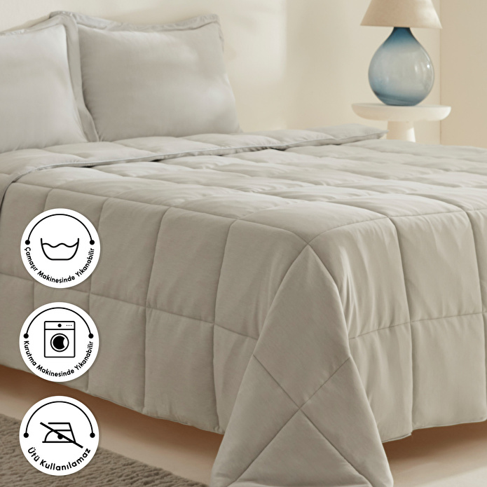 Karaca Home Benji Çift Kişilik Modal Comfort Set Açık Gri