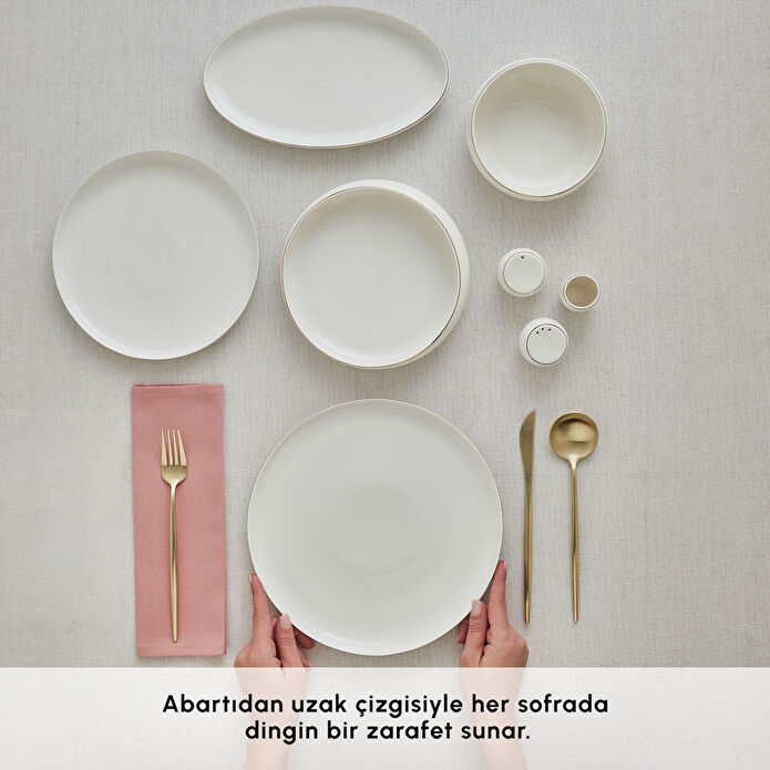 Karaca Stream Bone Astro 53 Parça 12 Kişilik Yemek Takımı Gold
