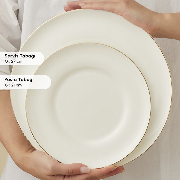 Karaca Fine Bone Zenith 55 Parça 12 Kişilik Yemek Takımı Gold