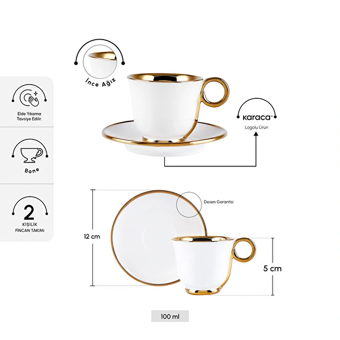 Karaca Blush 2 Kişilik Kahve Fincan Takımı 120 ml