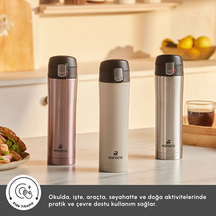 Karaca Pluton Çelik Sızdırmaz Termos Inox 450 ml