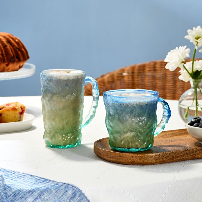 Karaca Glacier Mug Mavi Yeşil 350 ml