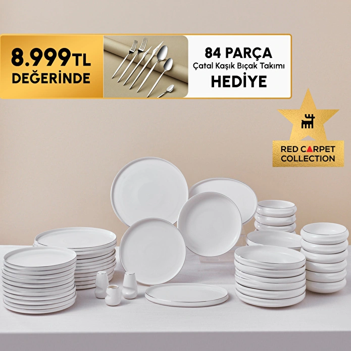 Karaca Red Carpet Collection Stream Bone Sunset 53 Parça 12 Kişilik Yemek Takımı Platin