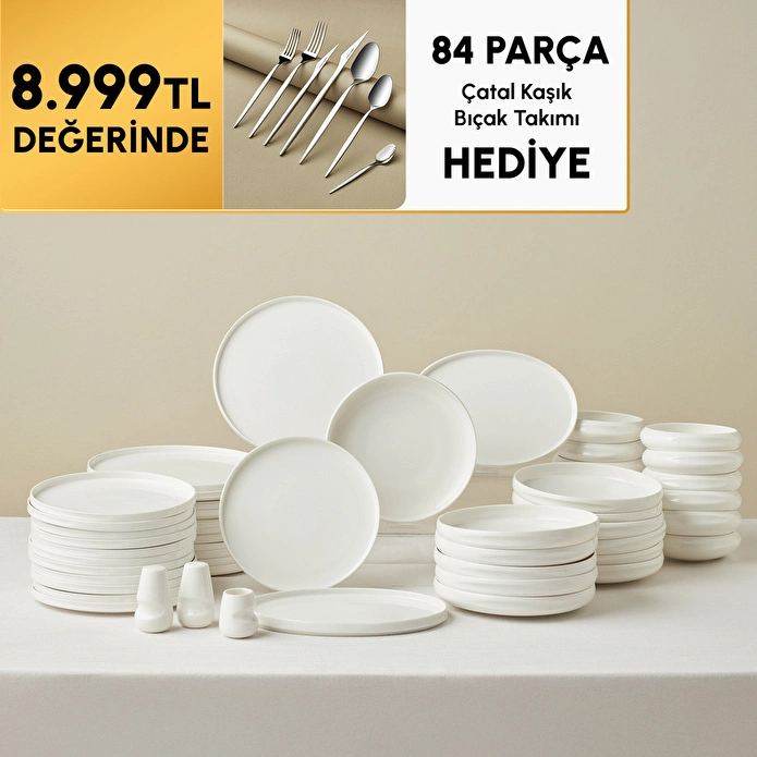 Karaca Stream Bone Sunset White 53 Parça 12 Kişlik Yemek Takımı