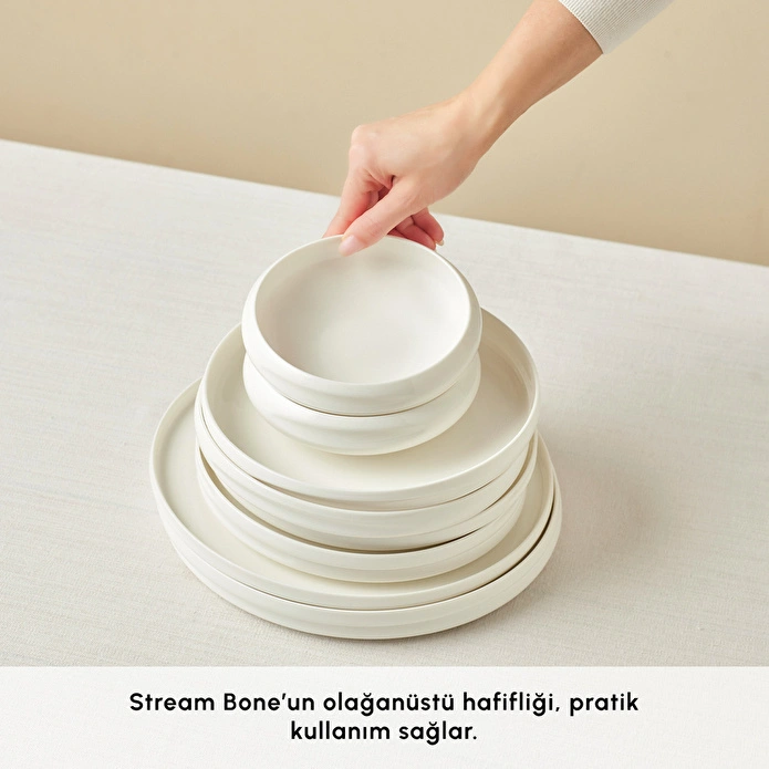 Karaca Stream Bone Sunset White 53 Parça 12 Kişlik Yemek Takımı