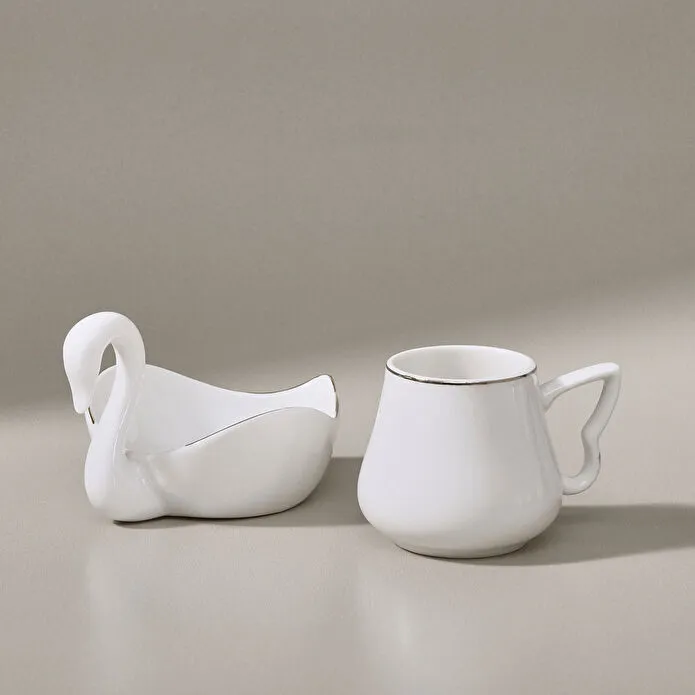Karaca Swan 6 Kişilik Kahve Fincan Takımı 90 ml