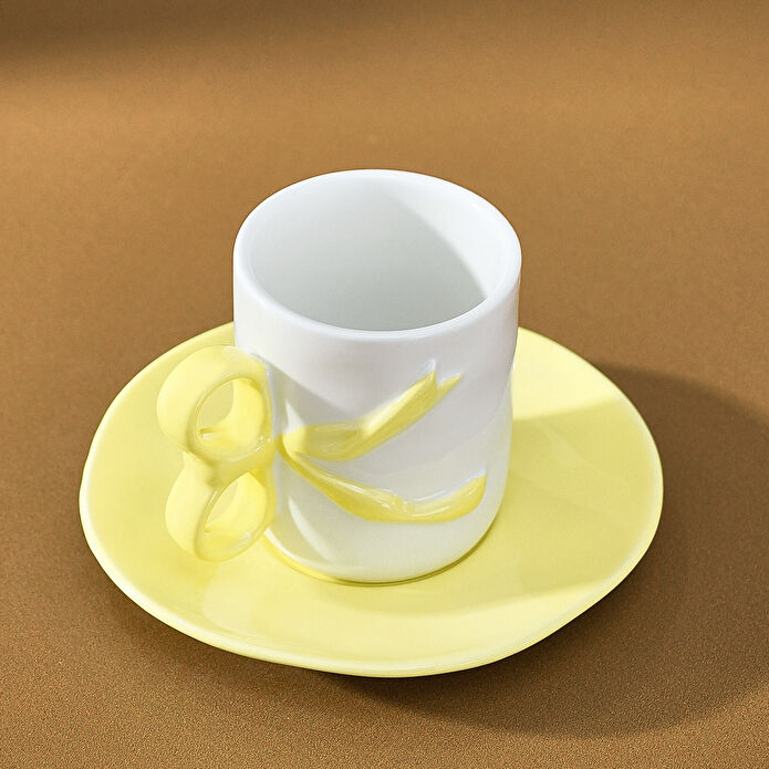 Karaca Ribbon 2 Kişilik Kahve Fincanı 110 ml Sarı
