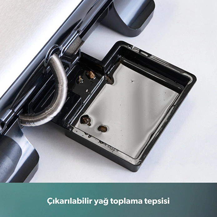 Homend Grilliant 1366H Inox Gövdeli Çıkarılabilir Döküm Plakalı Tost ve Izgara Makinesi