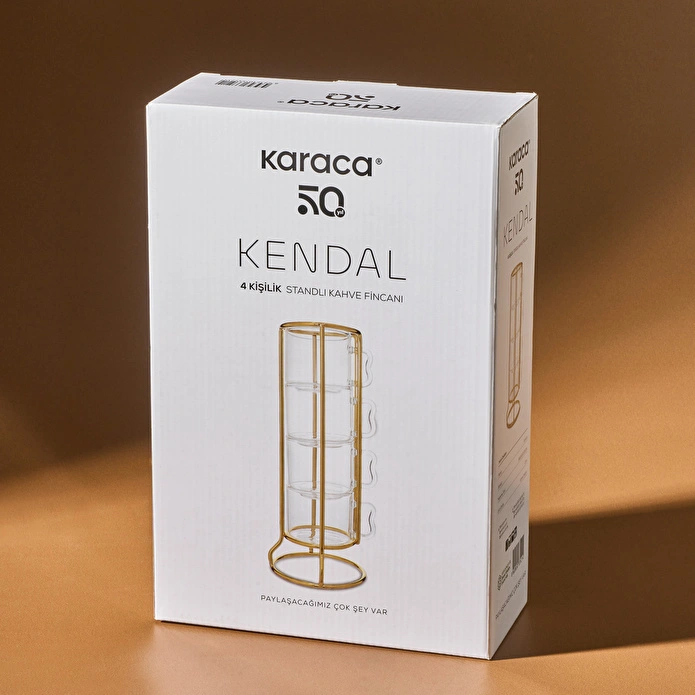 Karaca Kendal 4 Kişilik Standlı Kahve Fincanı 100 ml