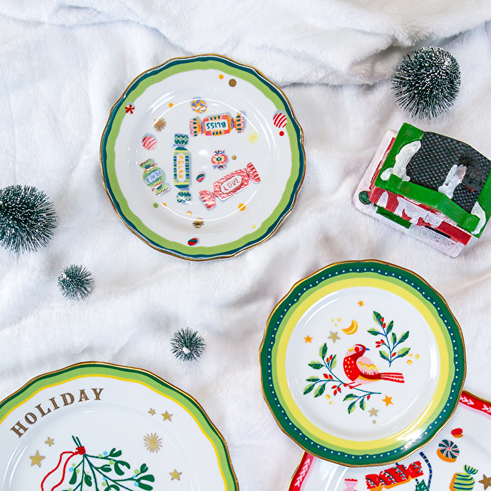 Baci Milano Mamma Mia Şeker Desenli Tatlı Tabağı