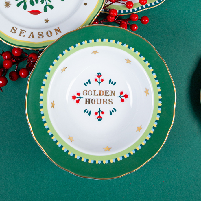 Baci Milano Mamma Mia Golden Hours Yazılı Çorba Kasesi 22 cm