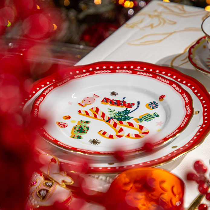 Baci Milano Mamma Mia Şeker Desenli Tatlı Tabağı 22 cm