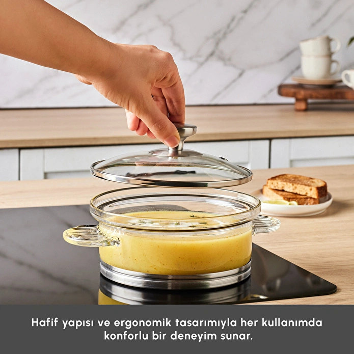 Karaca York Borosilikat Cam Tencere 16 cm