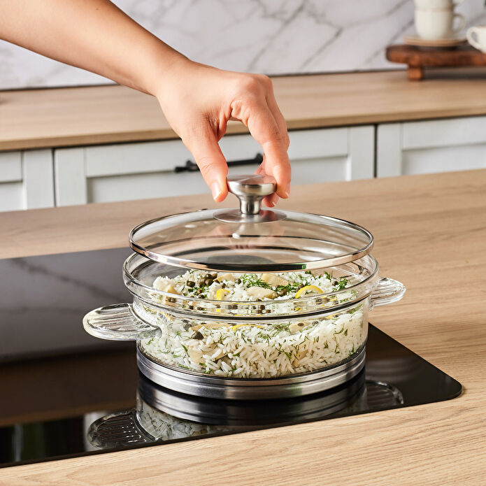 Karaca York Borosilikat Cam Tencere 18 cm