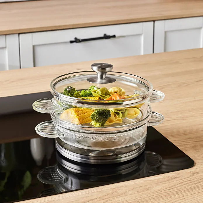 Karaca York Borosilikat Cam Buhar Tenceresi 18 cm