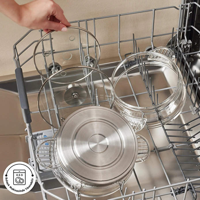 Karaca York Borosilikat Cam Buhar Tenceresi 18 cm