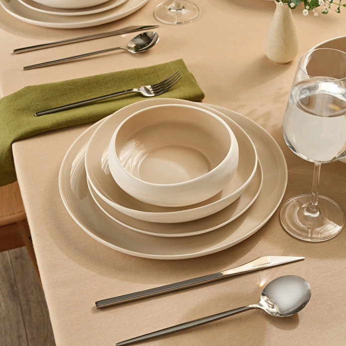 Karaca Earth Collection Clay 55 Parça 12 Kişilik Yemek Takımı Bej