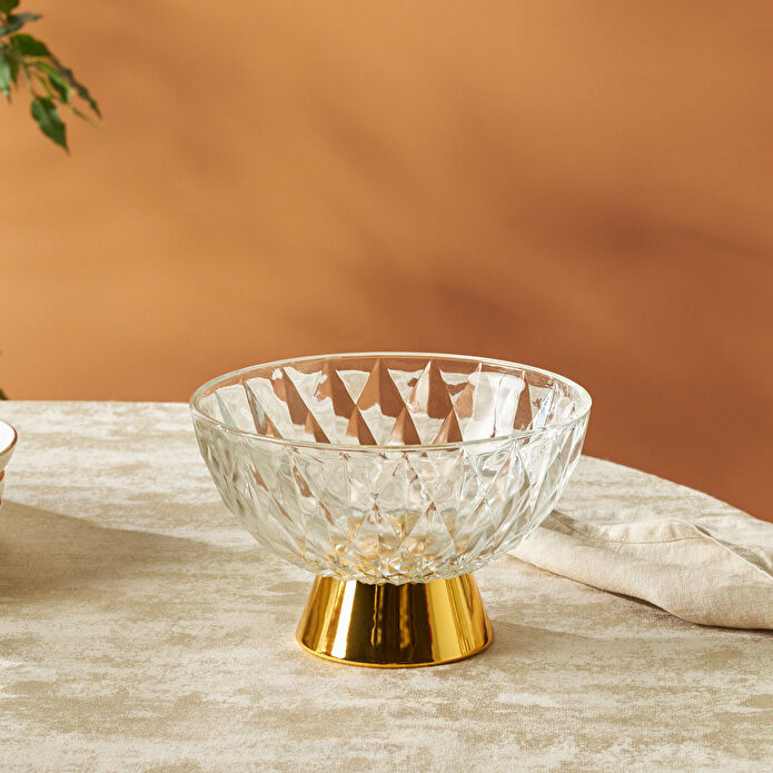 Karaca Home New Year Yılbaşı Samba Dekoratif Meyvelik 17,5 x 11,5 cm Gold