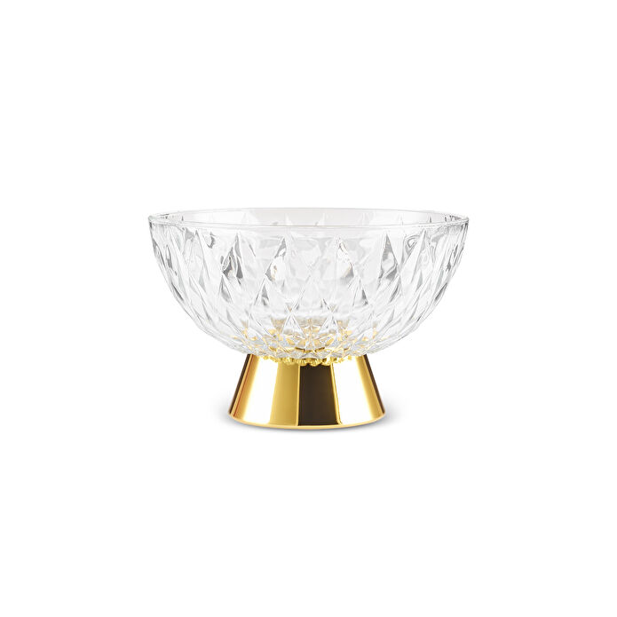 Karaca Home New Year Yılbaşı Samba Dekoratif Meyvelik 17,5 x 11,5 cm Gold