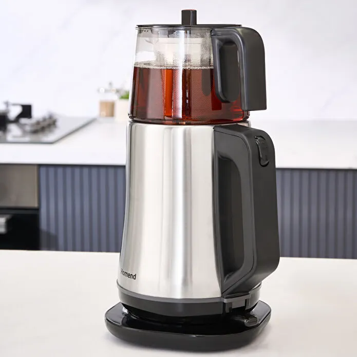 Homend Royaltea Elegant 1777H Inox Çay Makinesi Siyah