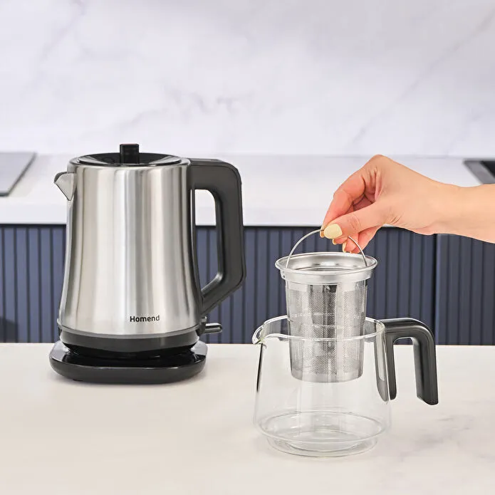 Homend Royaltea Elegant 1777H Inox Çay Makinesi Siyah
