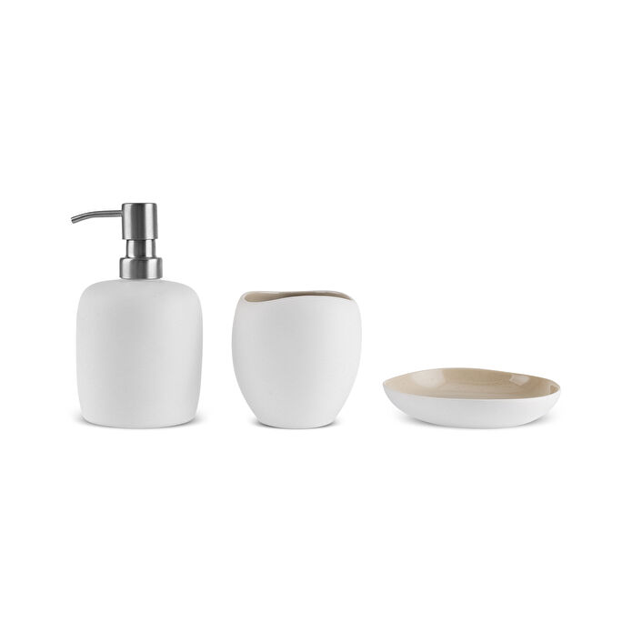 Karaca Home Cupid Banyo Aksesuar Seti 3 Parça Beyaz