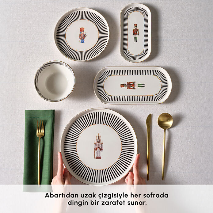 Karaca New Year Yılbaşı Nutcracker 8 Parça 2 Kişilik Yemek Takımı