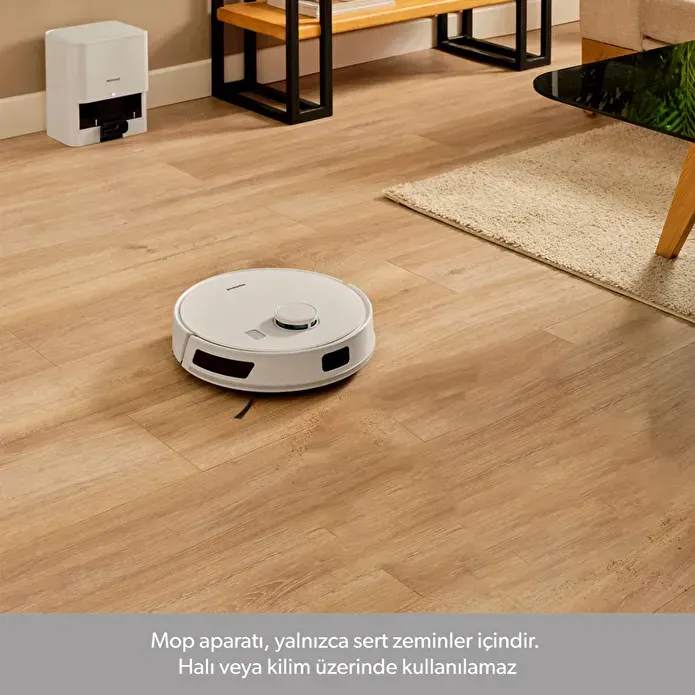 Homend Alex Laser Power 1289H Otomatik Boşaltım Sistemli Yeni Nesil Moplu 5 KPA Robot Süpürge Beyaz