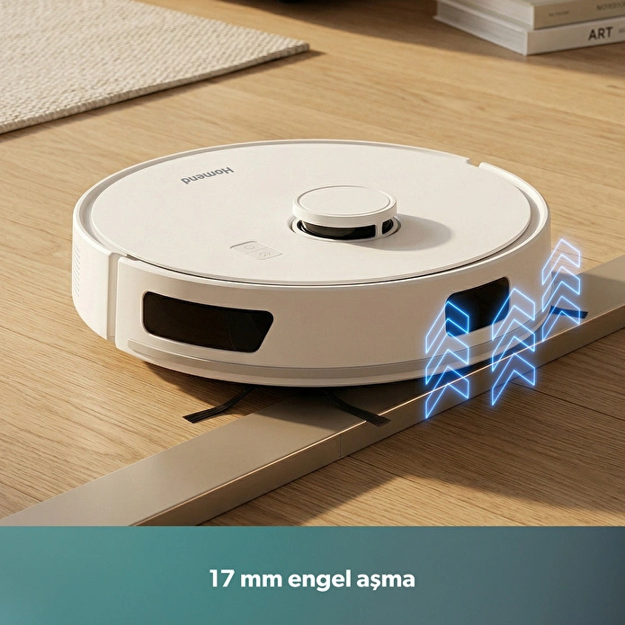 Homend Alex Laser 1291H Moplu ve Haritalamalı Akıllı 5 Kpa Robot Süpürge Beyaz