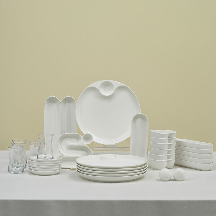 Karaca Stream Bone Salsa 34 Parça 6 Kişilik Kahvaltı Takımı