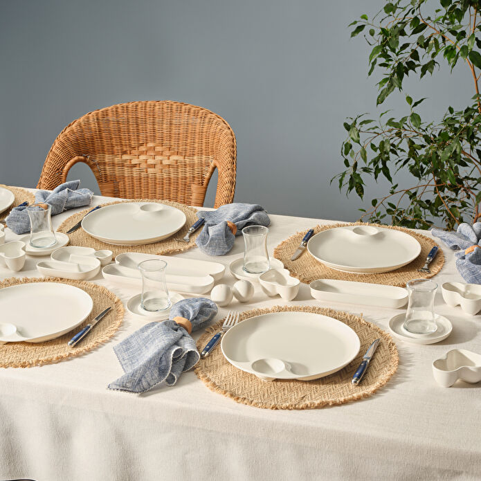 Karaca Stream Bone Salsa 34 Parça 6 Kişilik Kahvaltı Takımı