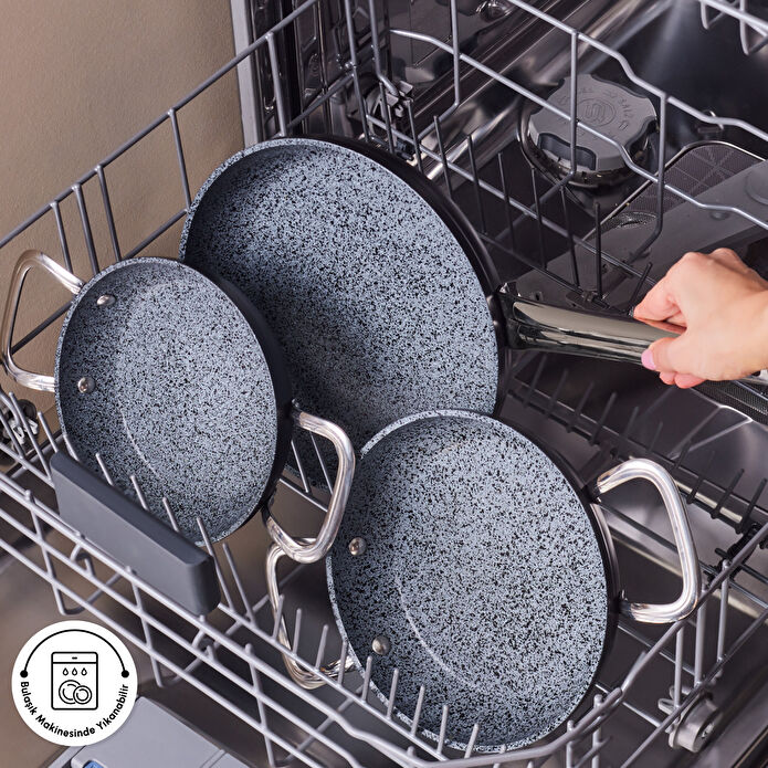 Karaca Biogranit Power-Inox Monet 3 Parça Tava Sahan Set Siyah