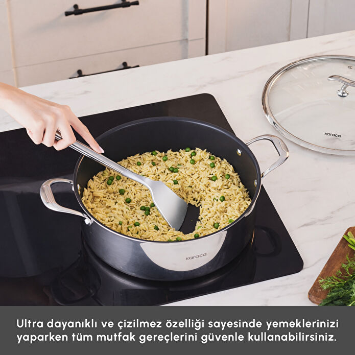 Karaca Plasma Steel 316+ 3Ply Karnıyarık Tencere 30 cm