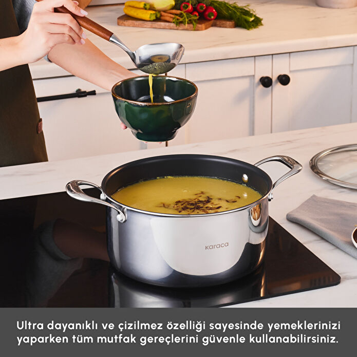 Karaca Plasma Steel 316+ 3Ply Tencere 24 cm