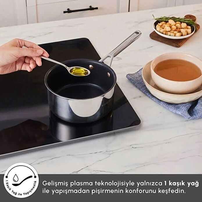 Karaca Plasma Steel 316+ 3Ply Sosluk 16 cm