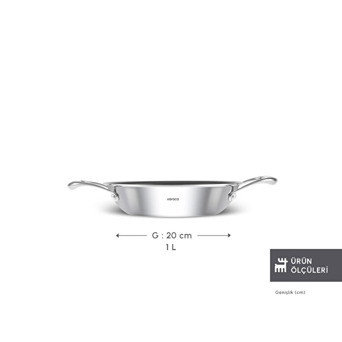 Karaca Plasma Steel 316+ 3Ply Sahan 20 cm