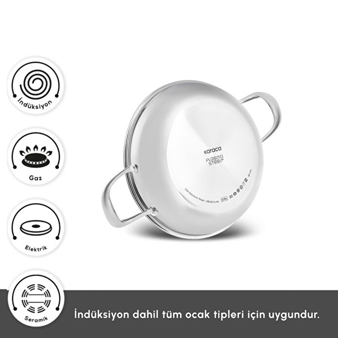 Karaca Plasma Steel 316+ 3Ply Sahan 20 cm