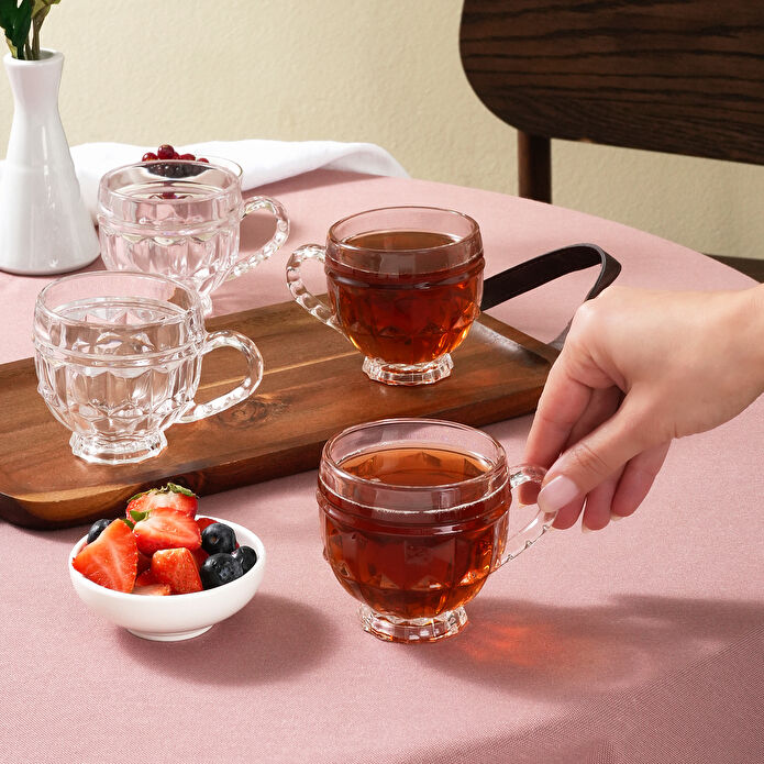 Karaca Sezen 4 Kişilik Cam Çay Fincanı