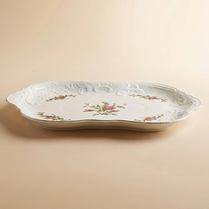 Karaca Vintage Rose Kayık Tabak 35 cm