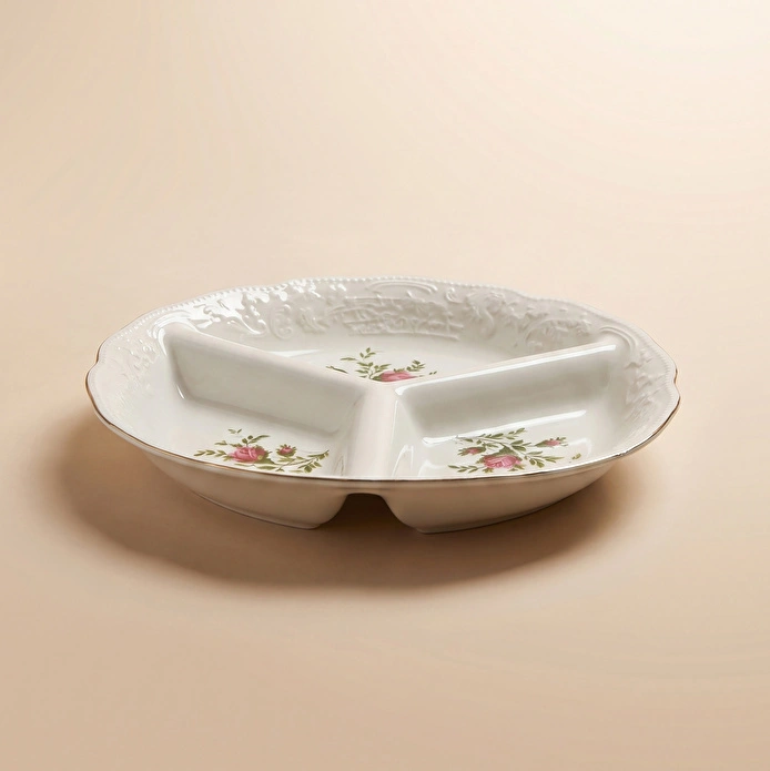 Karaca Vintage Rose Bölmeli Sunumluk 25 cm