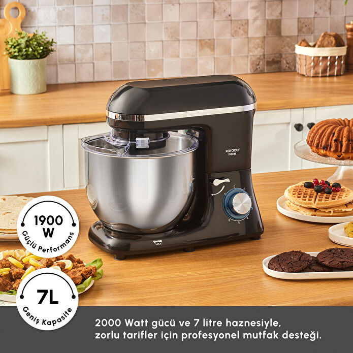 Karaca Chefcrafter Stand Mikser Mutfak Şefi 1900W Black