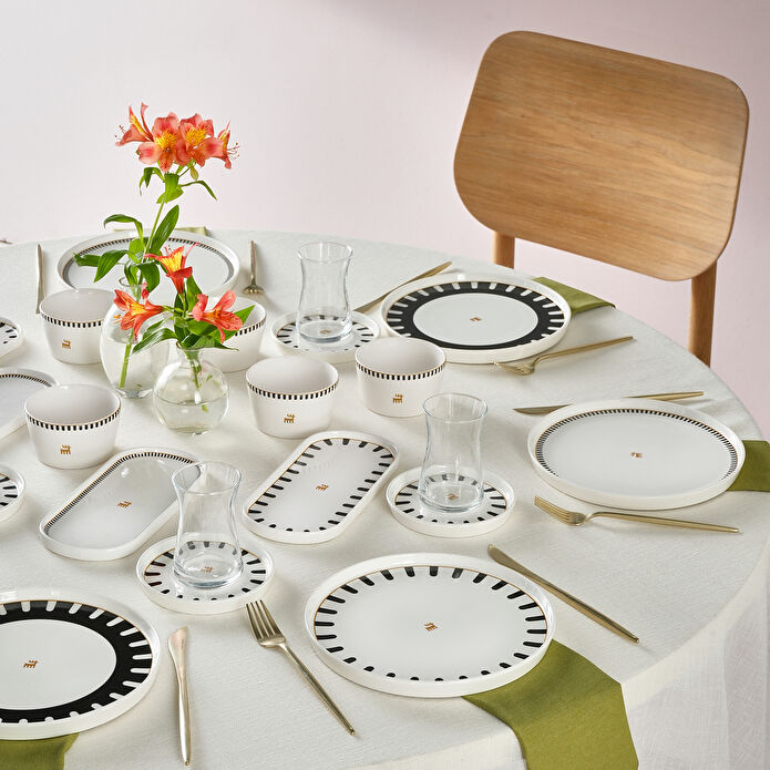 Karaca Stream Bone Kore 28 Parça 6 Kişilik Kahvaltı Takımı