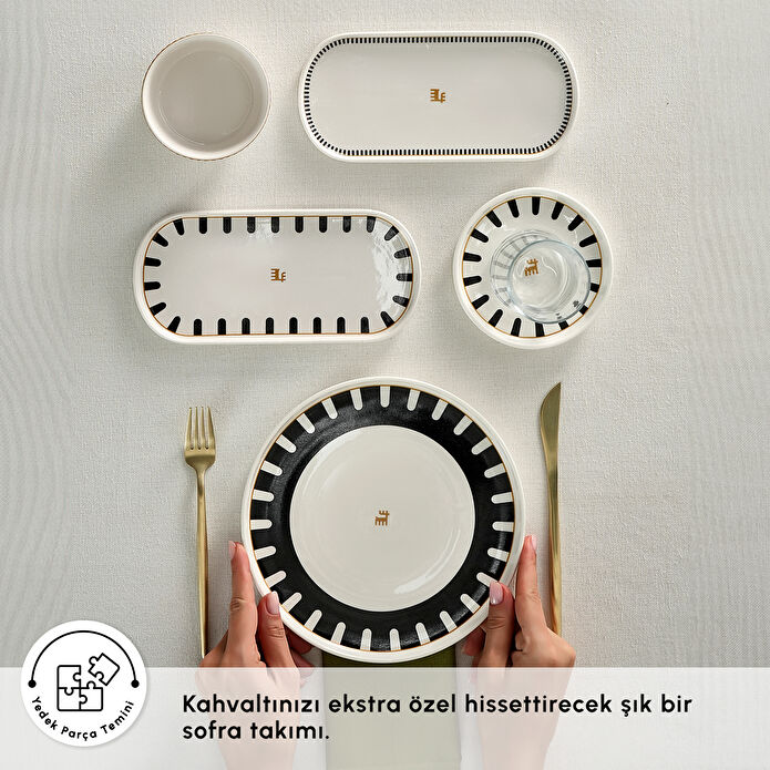 Karaca Stream Bone Kore 28 Parça 6 Kişilik Kahvaltı Takımı