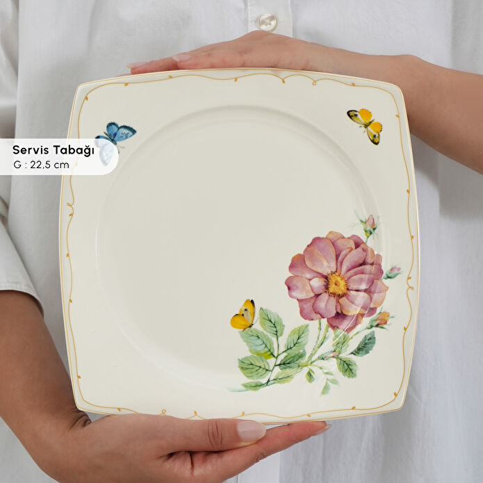 Karaca Forever Bone Velora 26 Parça 6 Kişilik Kahvaltı Takımı